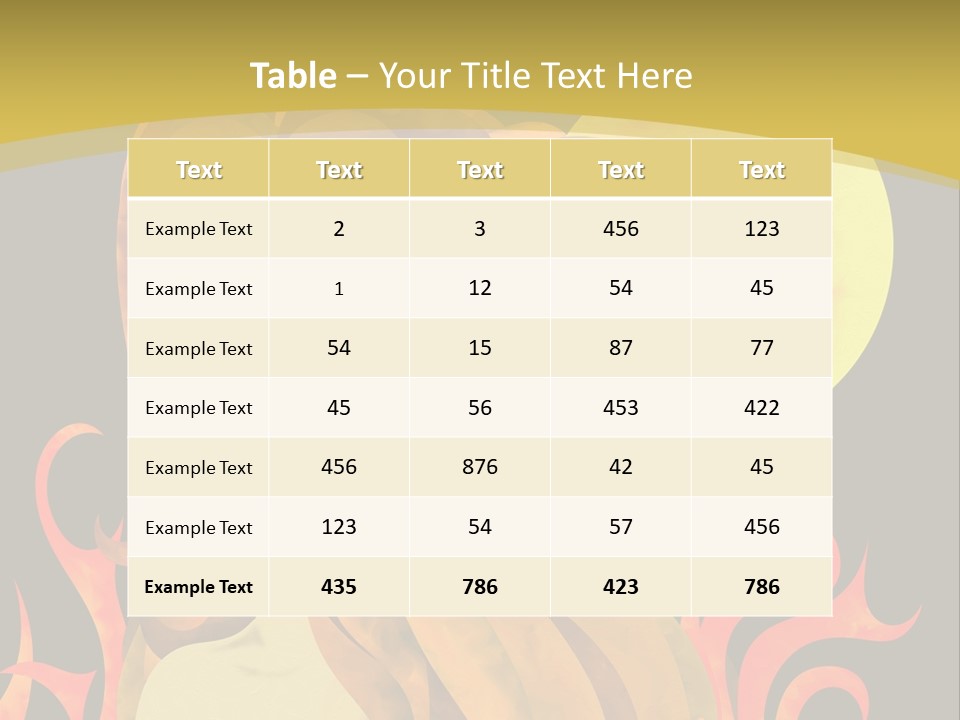 Woman Black Fire PowerPoint Template