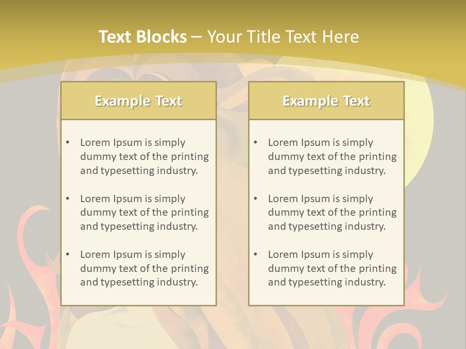 Woman Black Fire PowerPoint Template