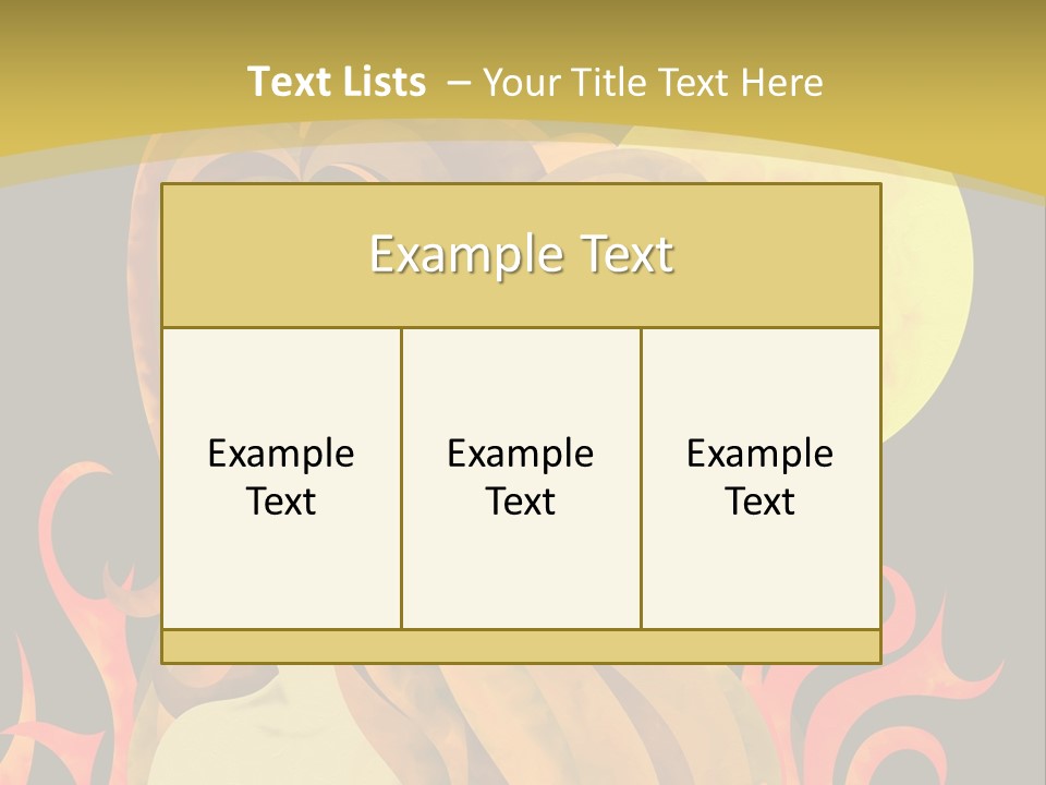 Woman Black Fire PowerPoint Template