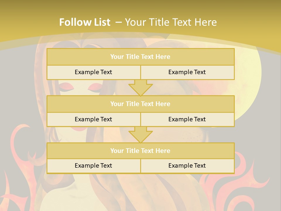 Woman Black Fire PowerPoint Template