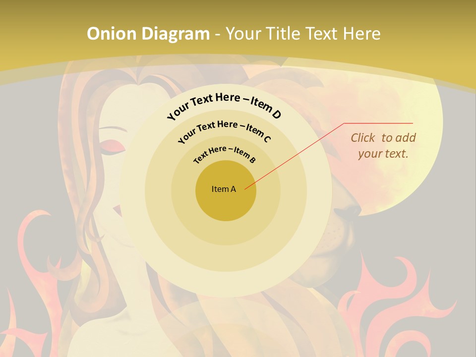 Woman Black Fire PowerPoint Template