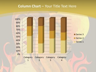 Woman Black Fire PowerPoint Template