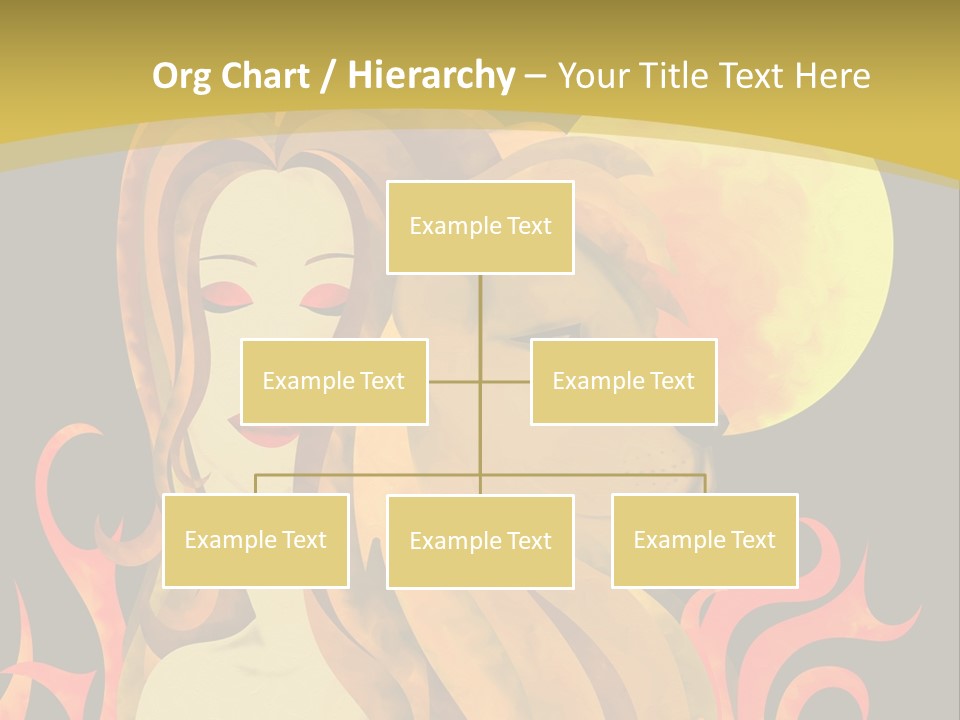 Woman Black Fire PowerPoint Template