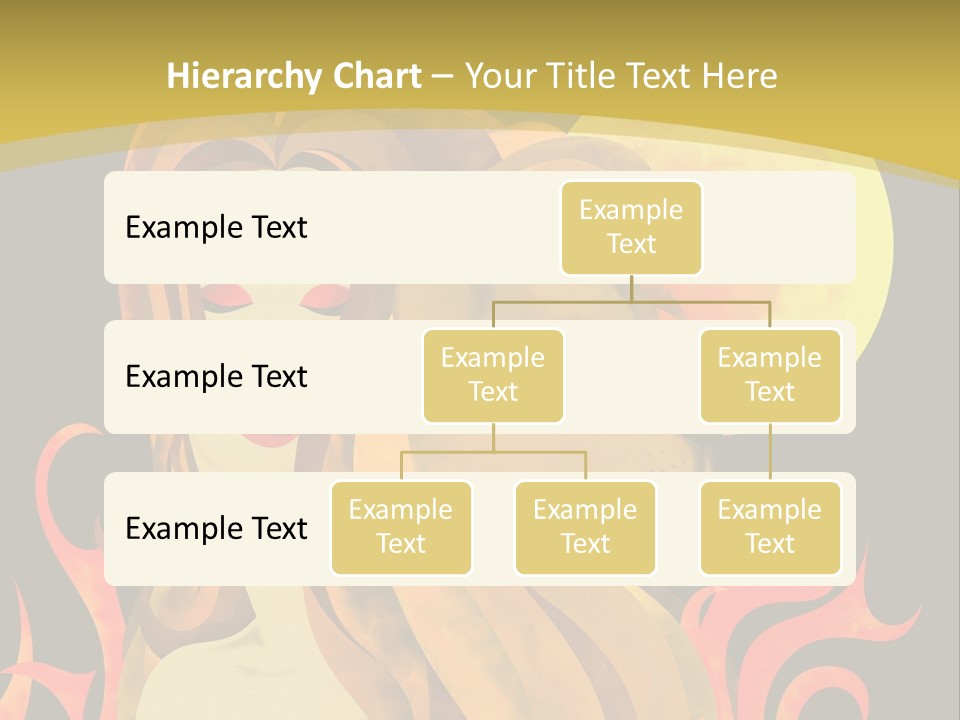 Woman Black Fire PowerPoint Template
