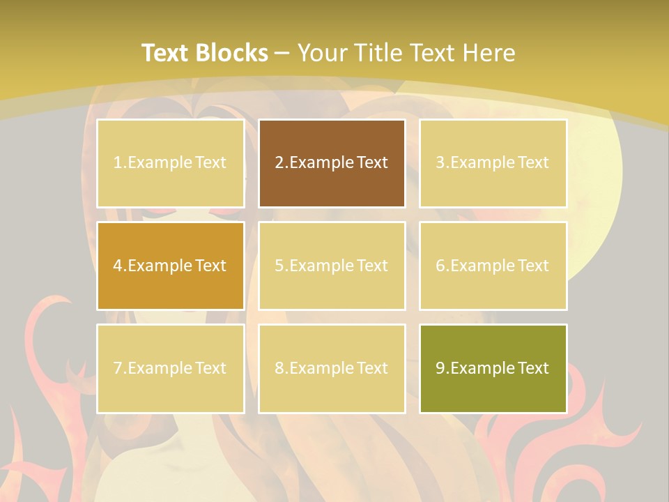 Woman Black Fire PowerPoint Template