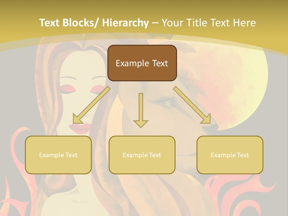 Woman Black Fire PowerPoint Template