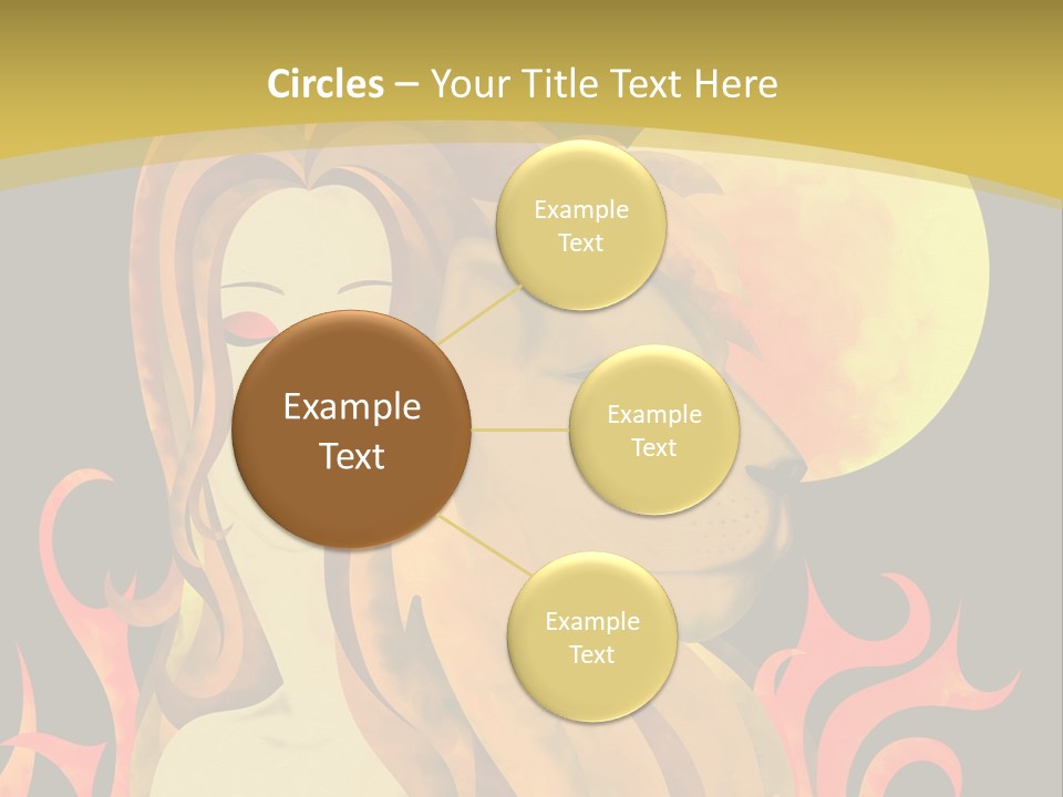 Woman Black Fire PowerPoint Template