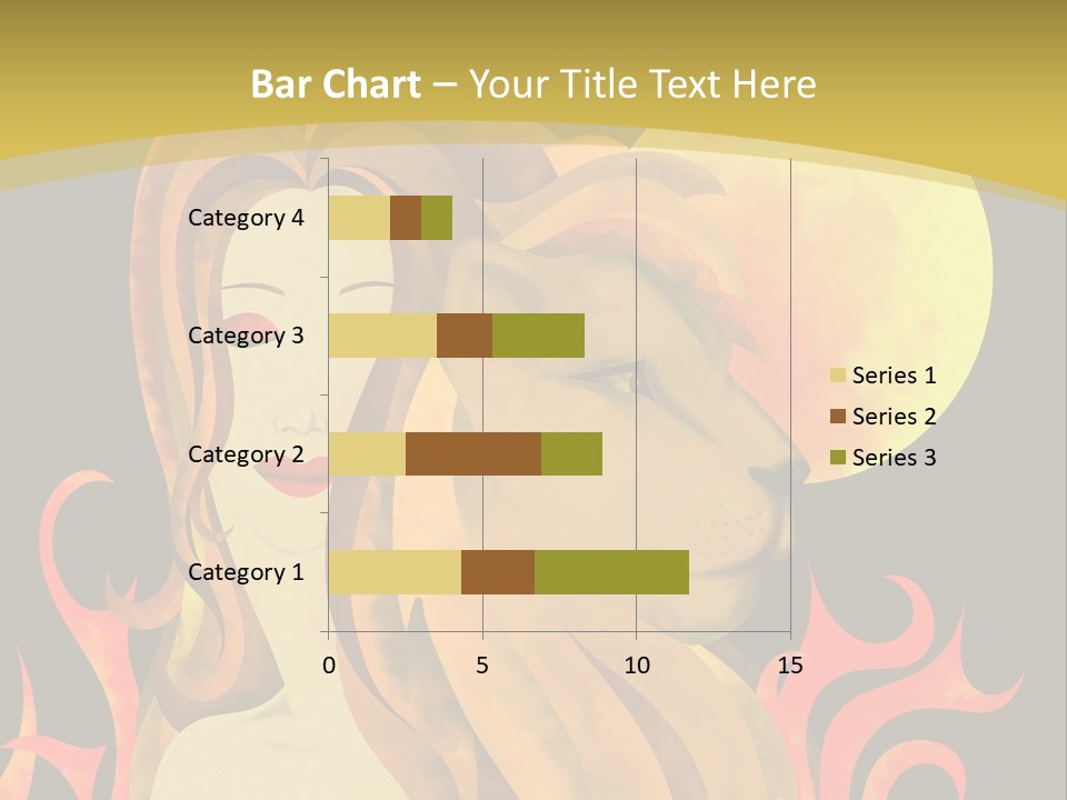 Woman Black Fire PowerPoint Template