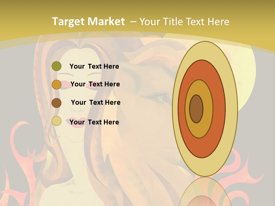 Woman Black Fire PowerPoint Template