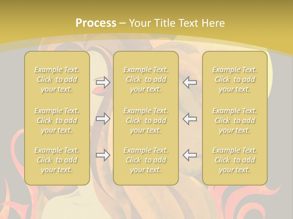 Woman Black Fire PowerPoint Template