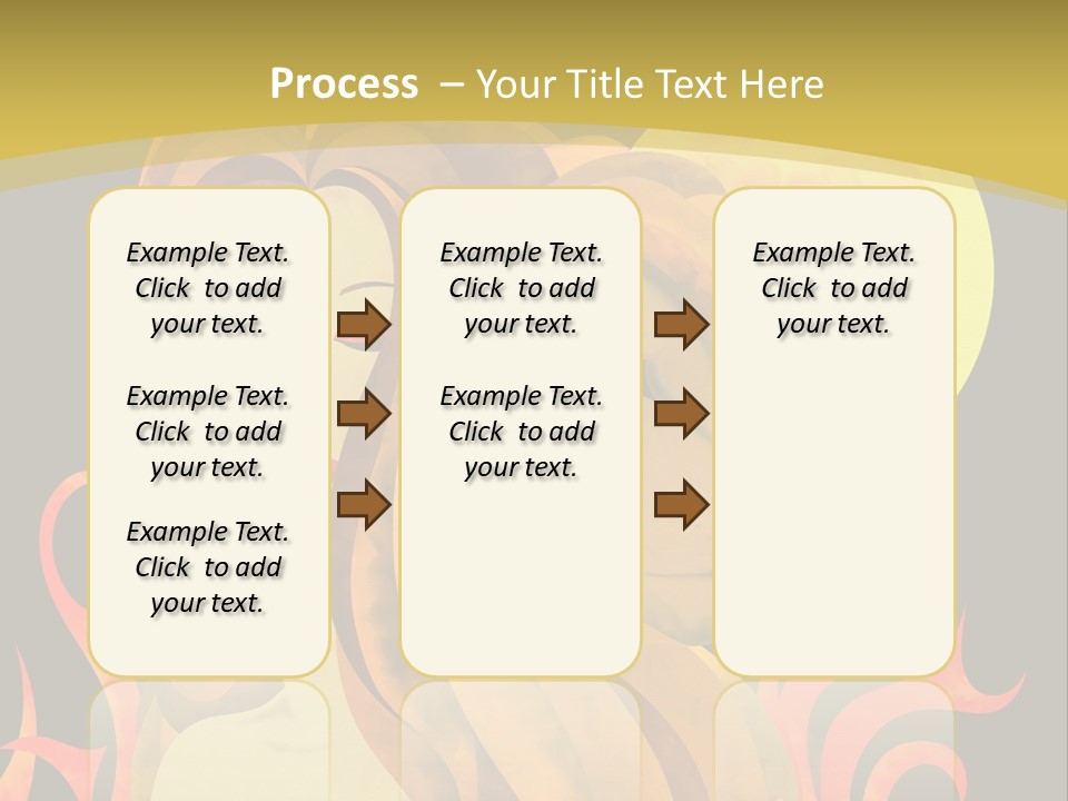 Woman Black Fire PowerPoint Template