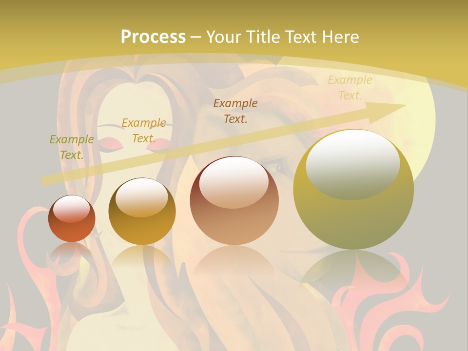 Woman Black Fire PowerPoint Template