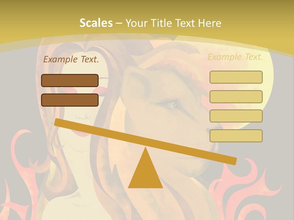 Woman Black Fire PowerPoint Template