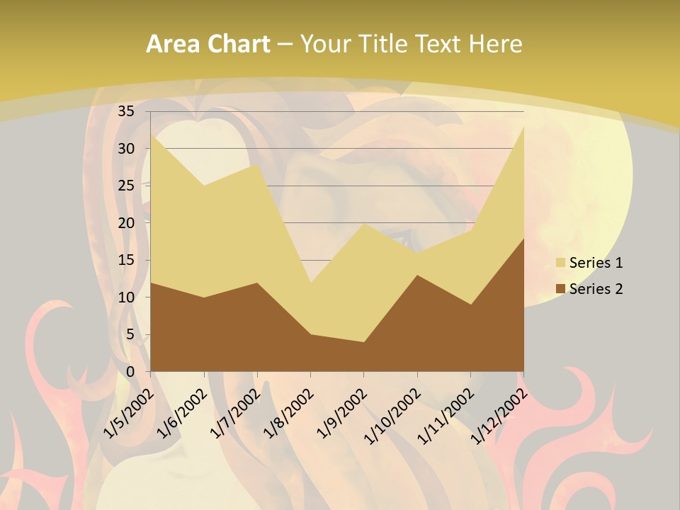 Woman Black Fire PowerPoint Template