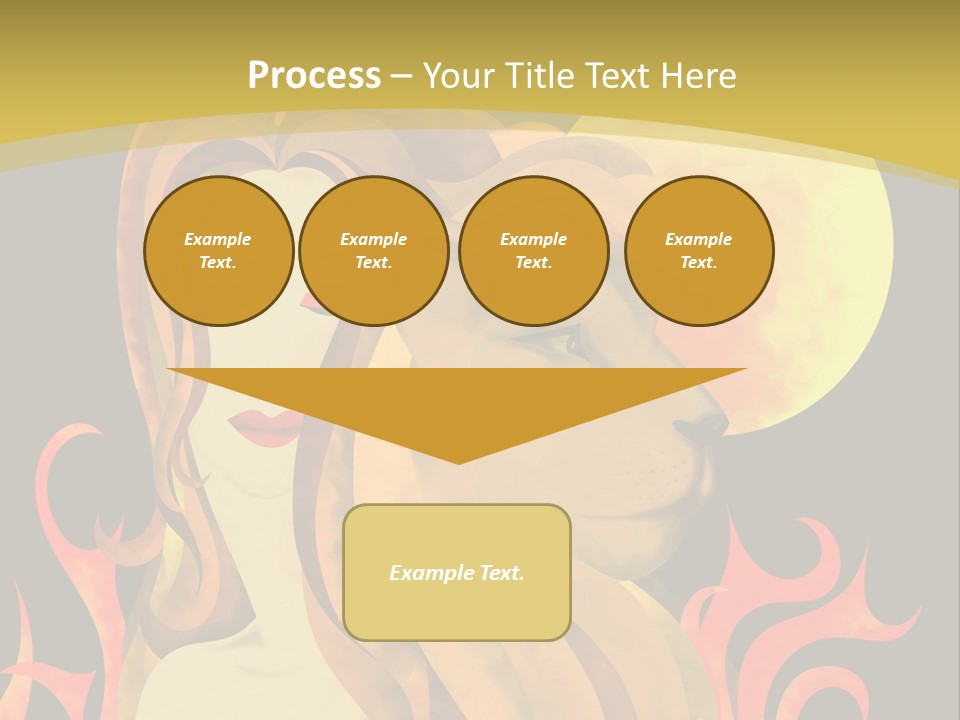 Woman Black Fire PowerPoint Template