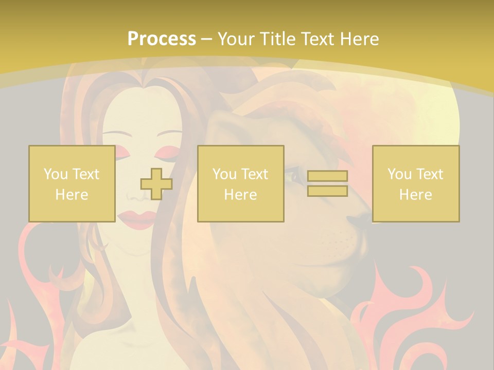 Woman Black Fire PowerPoint Template