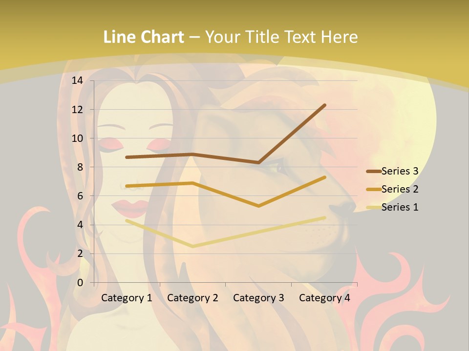 Woman Black Fire PowerPoint Template