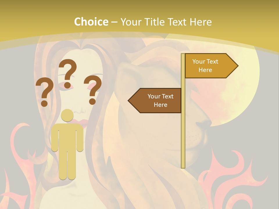 Woman Black Fire PowerPoint Template