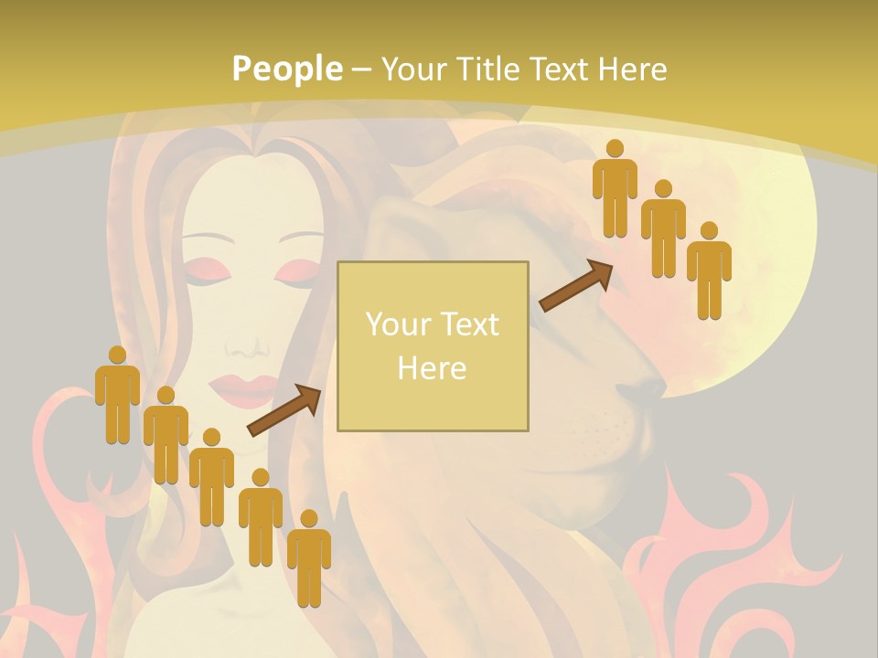 Woman Black Fire PowerPoint Template