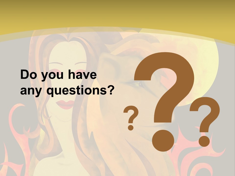 Woman Black Fire PowerPoint Template