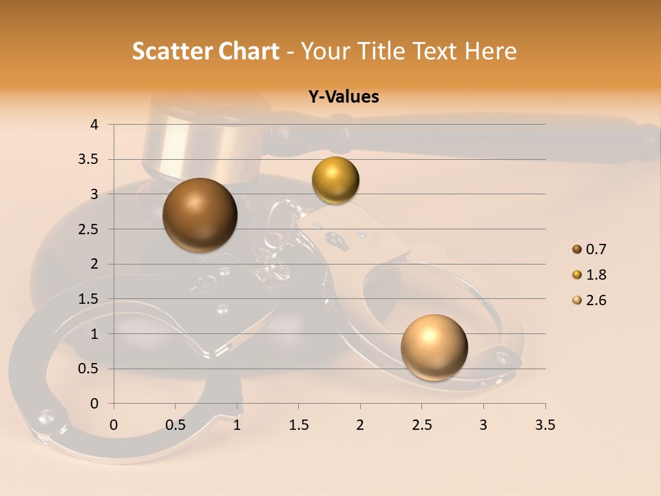 A Judge's Hammer And Handcuffs On Top Of A Table PowerPoint Template