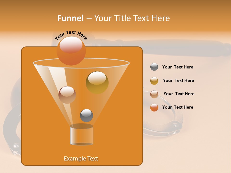 A Judge's Hammer And Handcuffs On Top Of A Table PowerPoint Template