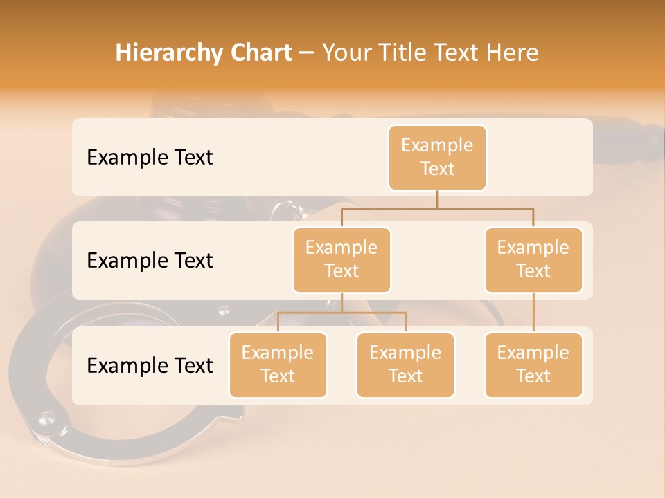 A Judge's Hammer And Handcuffs On Top Of A Table PowerPoint Template