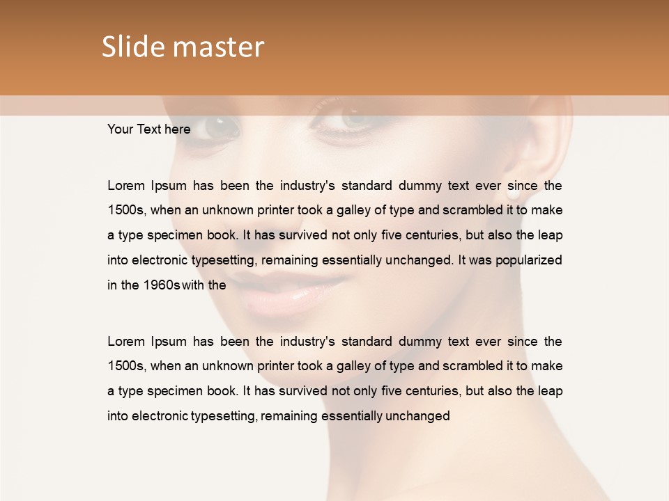 Portrait Background Hand PowerPoint Template