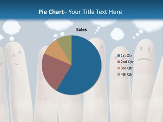 A Group Of Fingers With Faces Drawn On Them PowerPoint Template