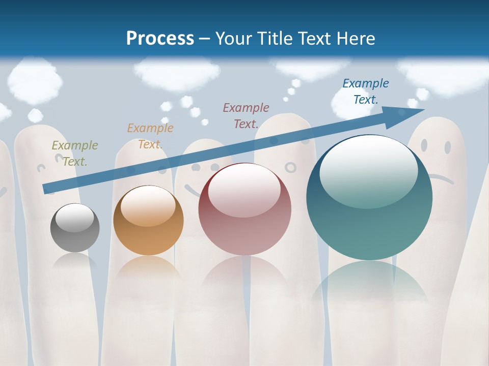 A Group Of Fingers With Faces Drawn On Them PowerPoint Template