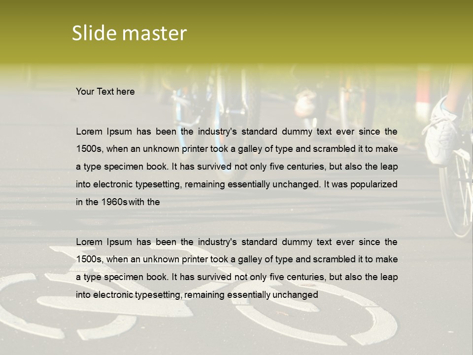 Riding Traffic Urban PowerPoint Template