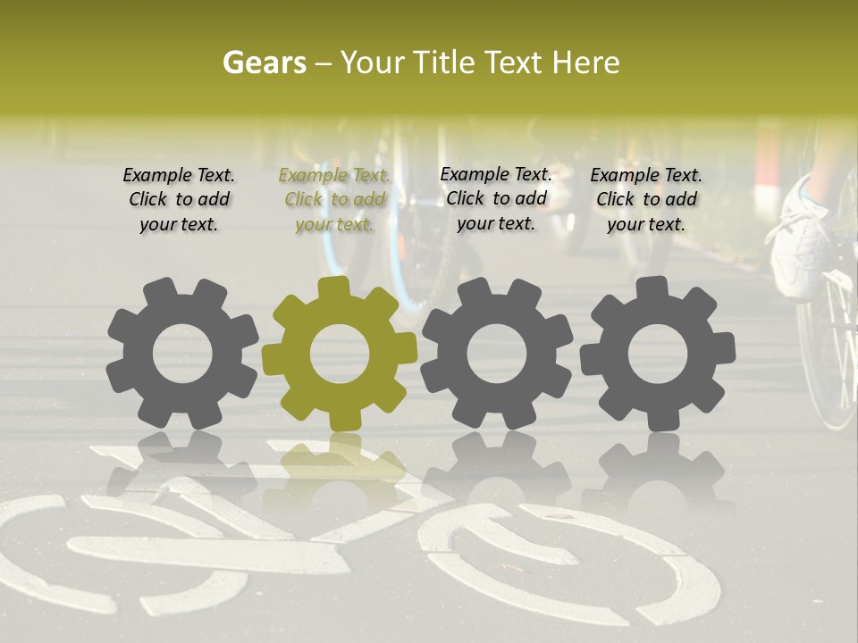 Riding Traffic Urban PowerPoint Template