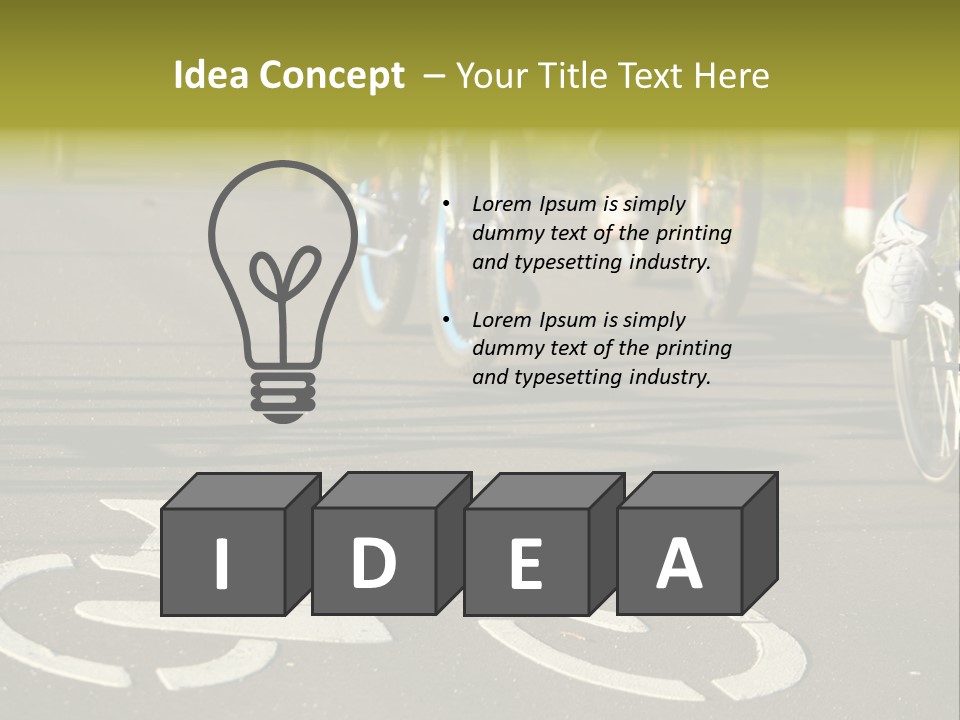 Riding Traffic Urban PowerPoint Template