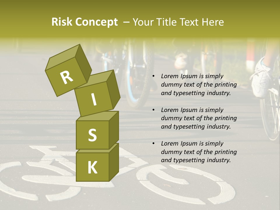 Riding Traffic Urban PowerPoint Template