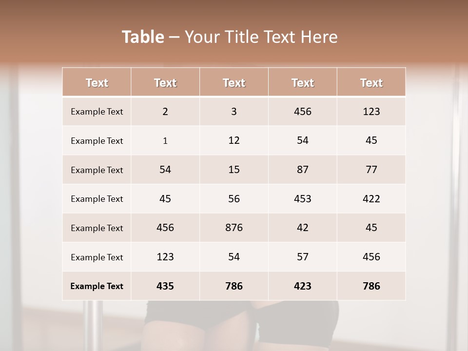 Exercise Cute Table PowerPoint Template