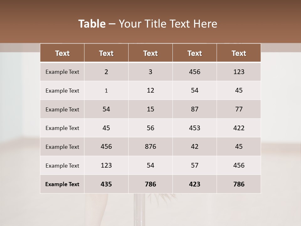Cute Table Fitness PowerPoint Template