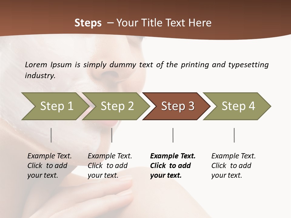 One Person Spa Put On PowerPoint Template