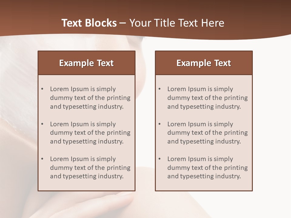 One Person Spa Put On PowerPoint Template