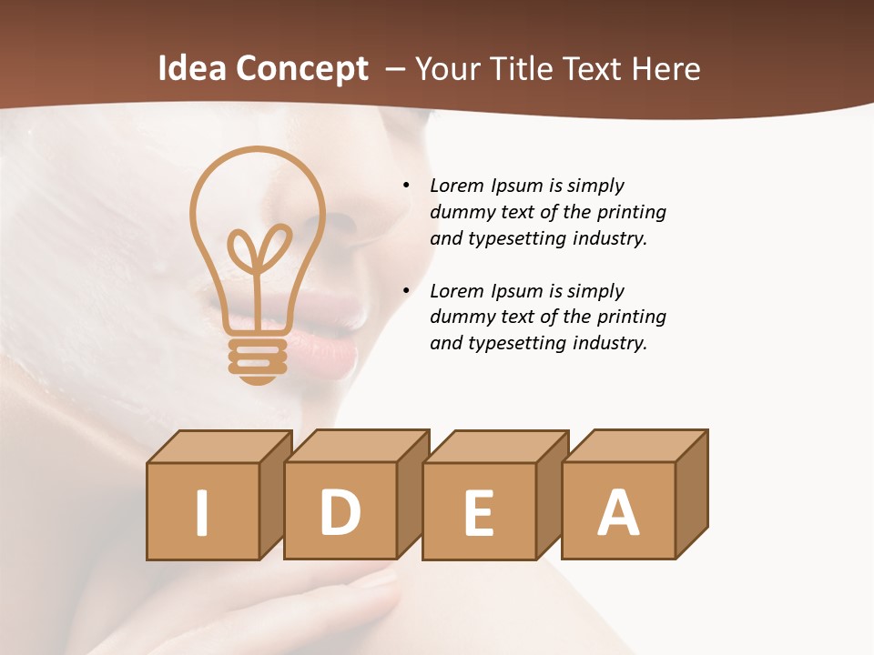 One Person Spa Put On PowerPoint Template