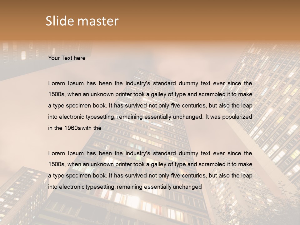 Midtown Urban Cityscape PowerPoint Template