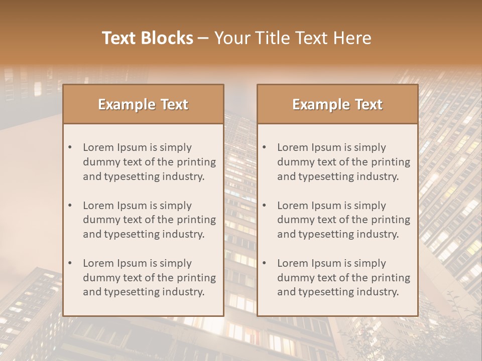 Midtown Urban Cityscape PowerPoint Template