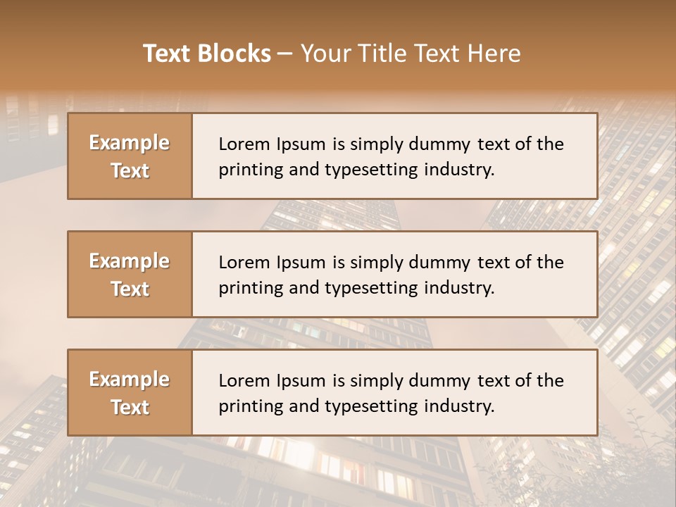 Midtown Urban Cityscape PowerPoint Template