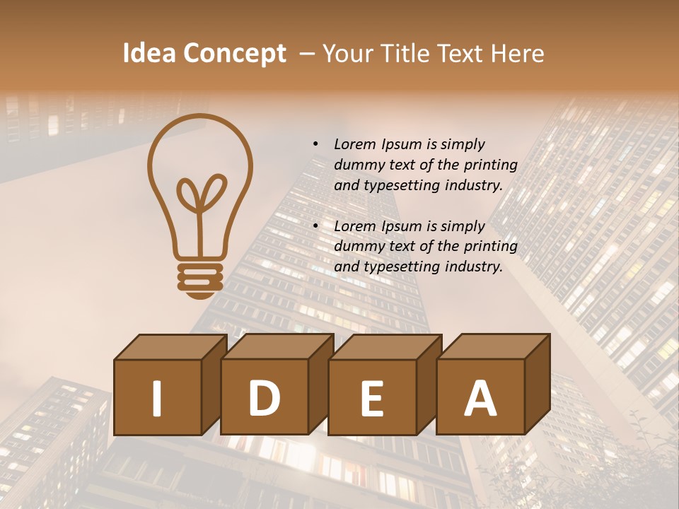 Midtown Urban Cityscape PowerPoint Template