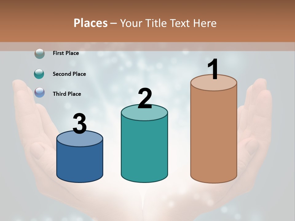 A Person Holding Their Hands With A Light Coming Out Of It PowerPoint Template