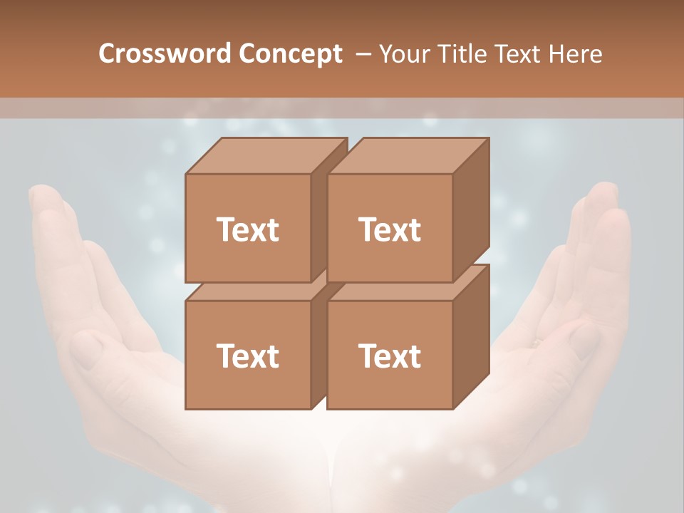 A Person Holding Their Hands With A Light Coming Out Of It PowerPoint Template