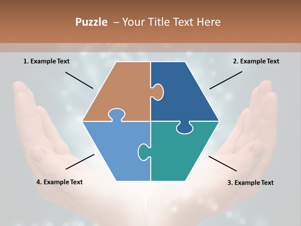 A Person Holding Their Hands With A Light Coming Out Of It PowerPoint Template