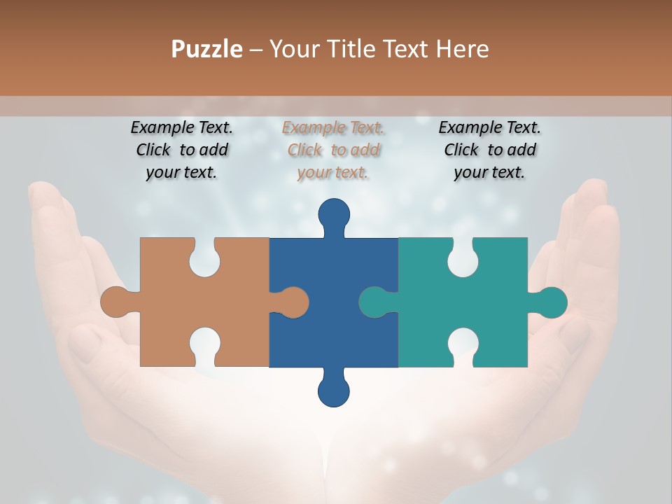 A Person Holding Their Hands With A Light Coming Out Of It PowerPoint Template