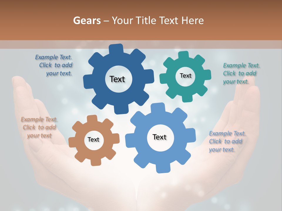 A Person Holding Their Hands With A Light Coming Out Of It PowerPoint Template