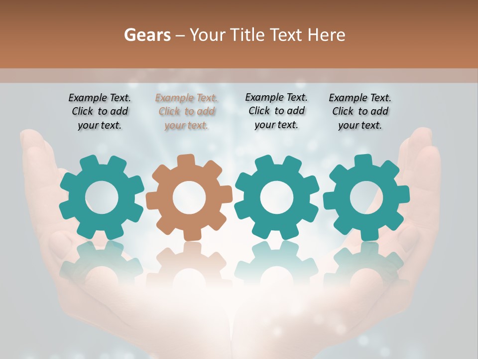 A Person Holding Their Hands With A Light Coming Out Of It PowerPoint Template