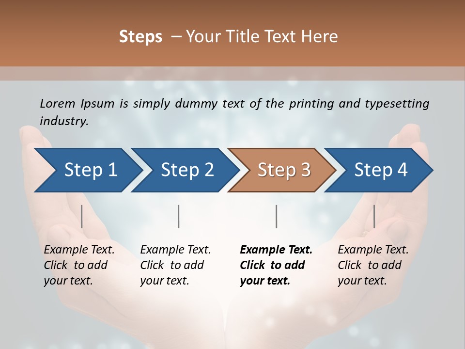 A Person Holding Their Hands With A Light Coming Out Of It PowerPoint Template